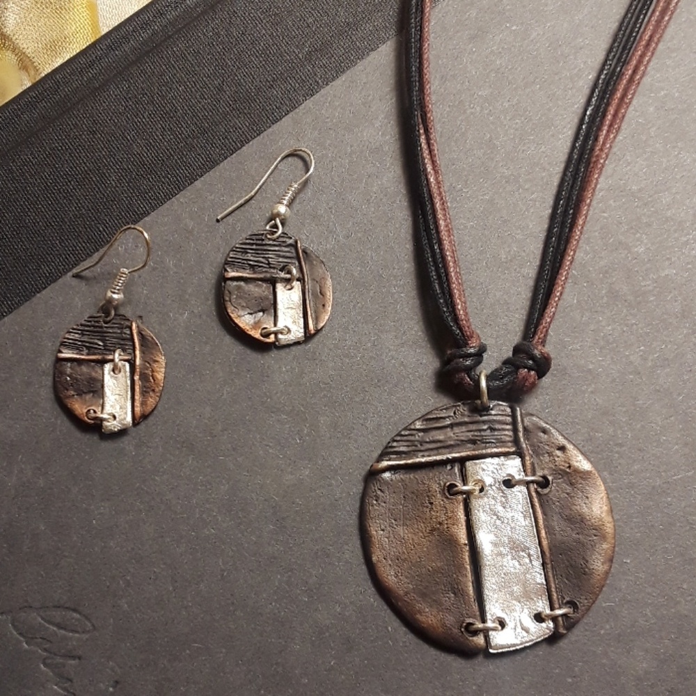 Rustic Set earrings & necklace